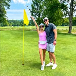 Abercrombie One-Shoulder Traveler Mini Dress pink XXS nwt